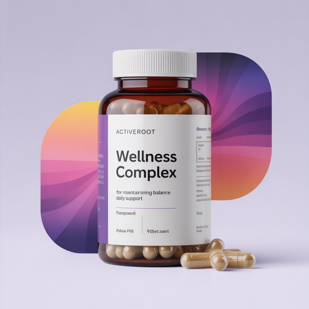 ActiveRoot supplement bottle on a soft gradient background